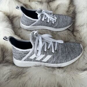 Gray and White Adidas Athletic Sneakers